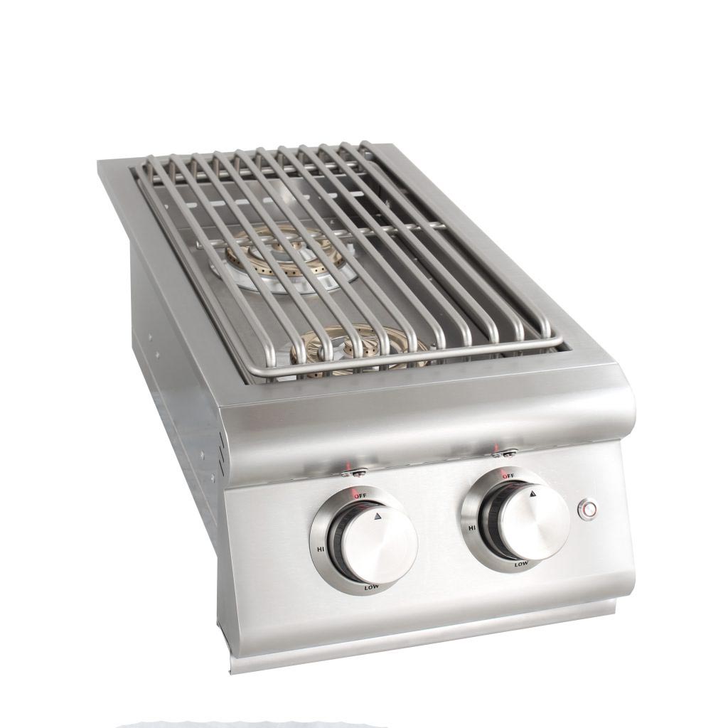 Blaze Premium LTE Built - In Gas Stainless Steel Double Side Burner With Lid - BLZ - SB2LTE - LP/NG - by Blaze Grills | Buy at Agent BBQ