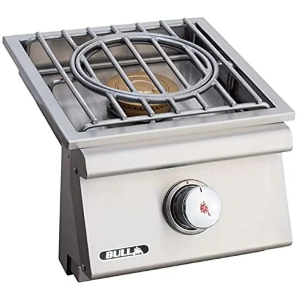 Bull 12" Built - In Pro Single Side Burner With Cover - by Bull Grills | Buy at Agent BBQ