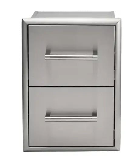 Coyote 16 Inch Double Drawer Cabinet - C3 - 2DC - Outdoor Kitchens by Coyote Outdoor Living | Buy at Agent BBQ