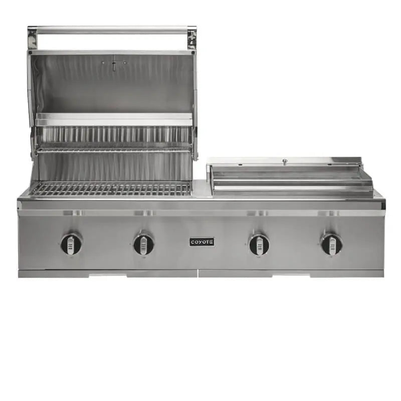Coyote 50 - in Built - In Gas Grill / Flat Top Combo - C3CO50 - Outdoor Grills by Coyote Outdoor Living | Buy at Agent BBQ