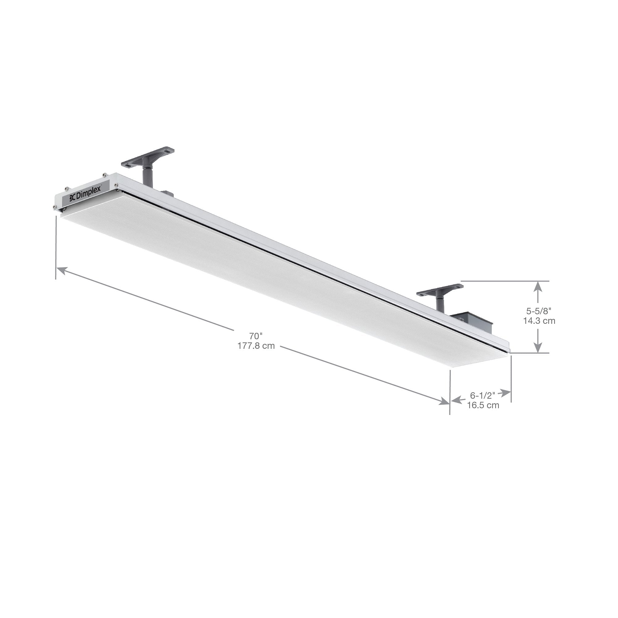 Dimplex - DLW Series 70" Outdoor/Indoor Electric Infrared Heater - White (3200W 240V) - DLW3200W24 - by Dimplex | Buy at Agent BBQ