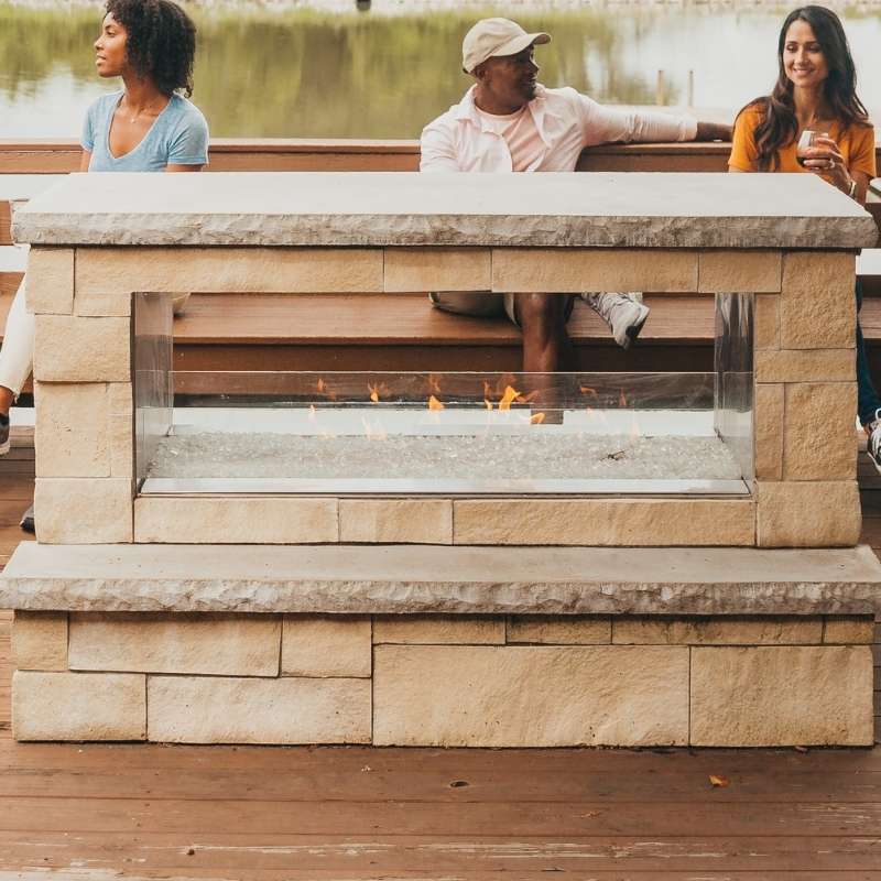 Carol Rose 48 - Inch See Through Vent Free Outdoor Gas Linear Fireplace - Gas Fireplace by Empire Comfort Systems | Buy at Agent BBQ