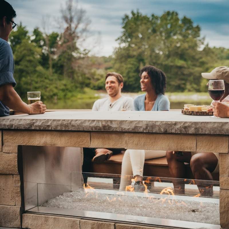 Carol Rose 48 - Inch See Through Vent Free Outdoor Gas Linear Fireplace - Gas Fireplace by Empire Comfort Systems | Buy at Agent BBQ