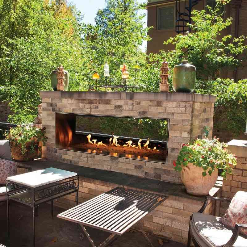 Carol Rose 60" See Through Vent Free Outdoor Linear Fireplace - Gas Fireplace by Empire Comfort Systems | Buy at Agent BBQ