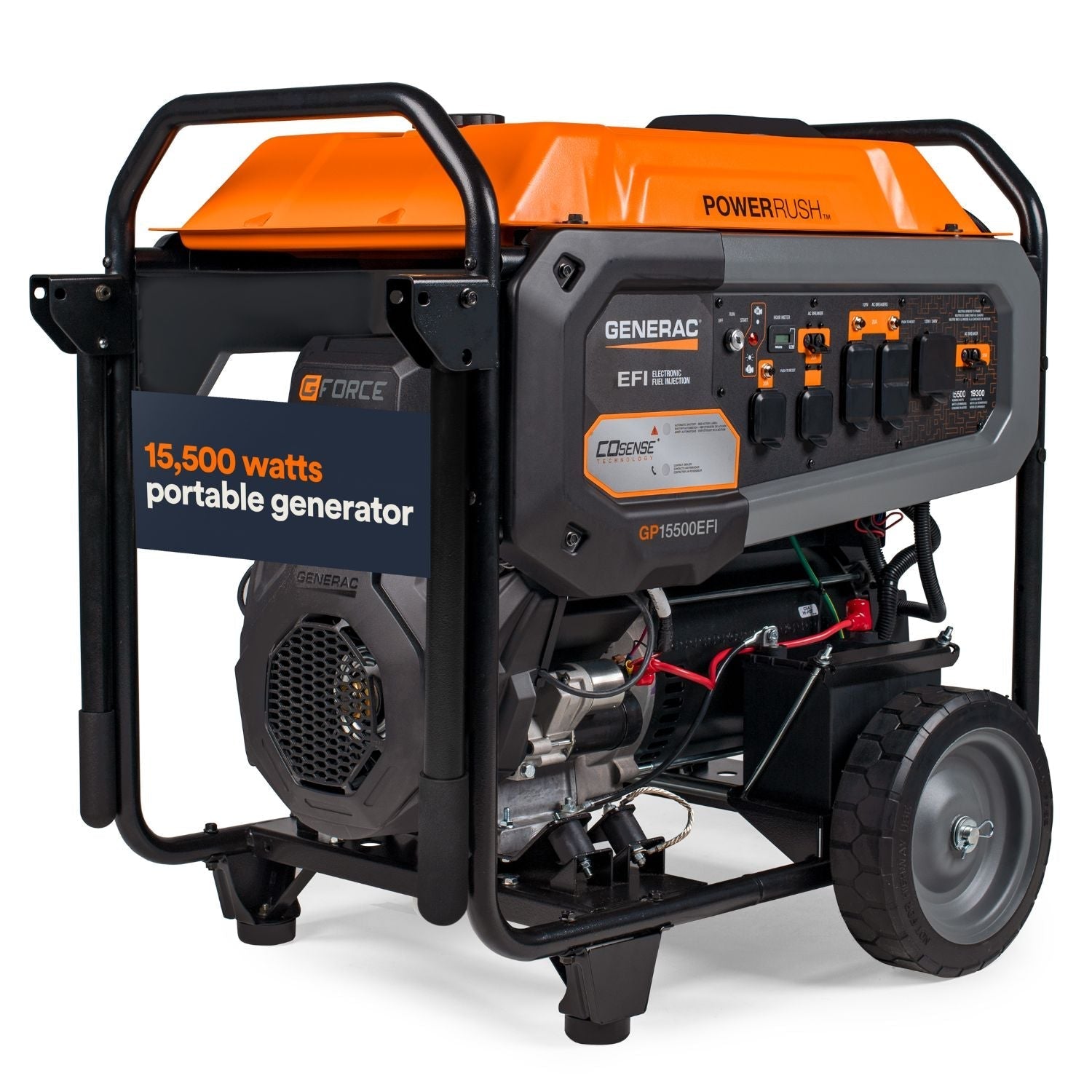 Generac GP15500EFI Gasoline 15500W/19300W Portable Generator | Electric Start | COsense® - Portable Generators by Generac | Buy at Agent BBQ
