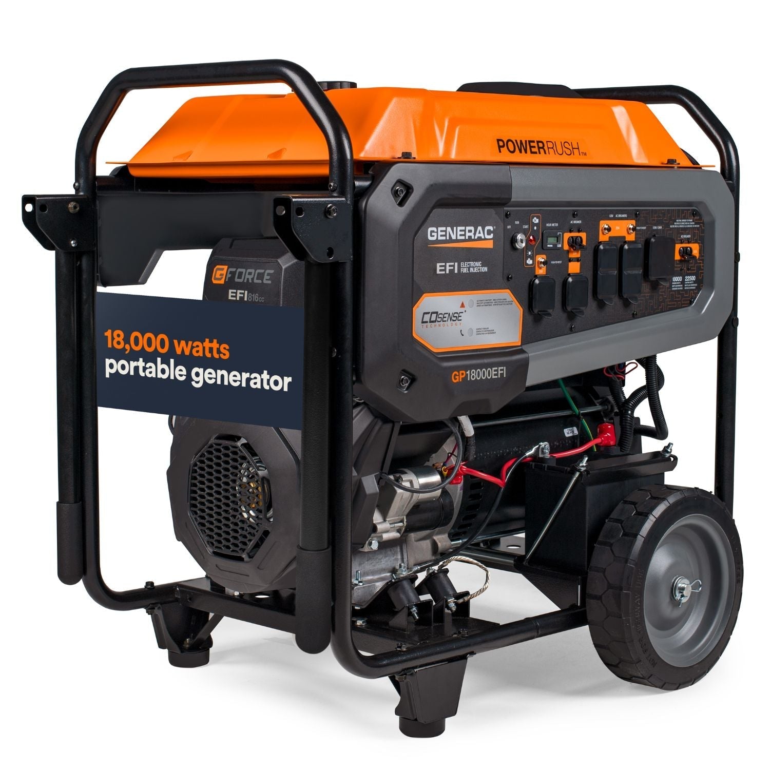 Generac GP18000EFI Gasoline 18000W/22500W Portable Generator | COsense® | EPA & CARB Approved - Portable Generators by Generac | Buy at Agent BBQ