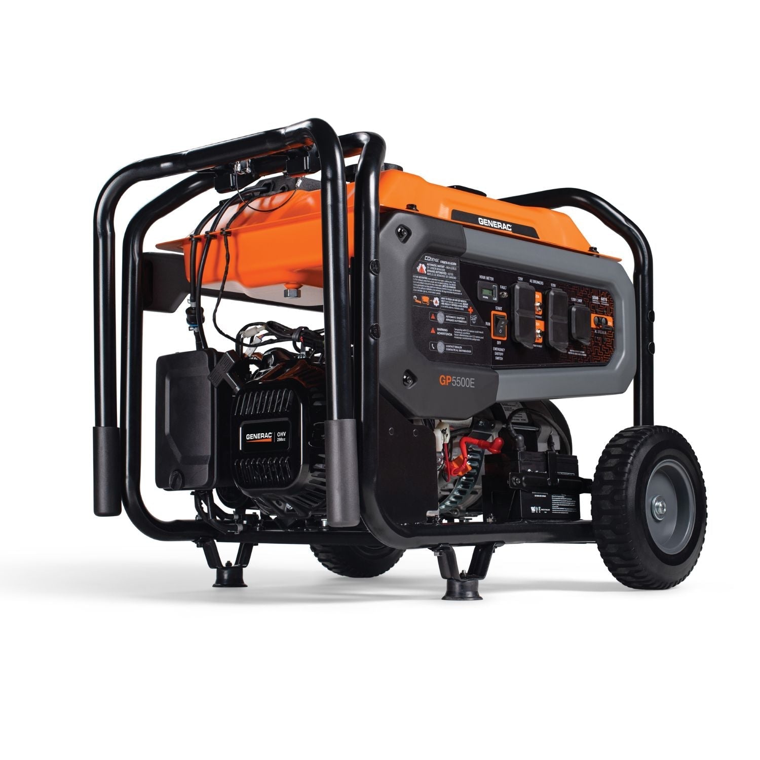 Generac GP5500E Gasoline 5500W/6875W Portable Generator | Electric Start | COsense® | EPA & CARB Approved - Portable Generators by Generac | Buy at Agent BBQ