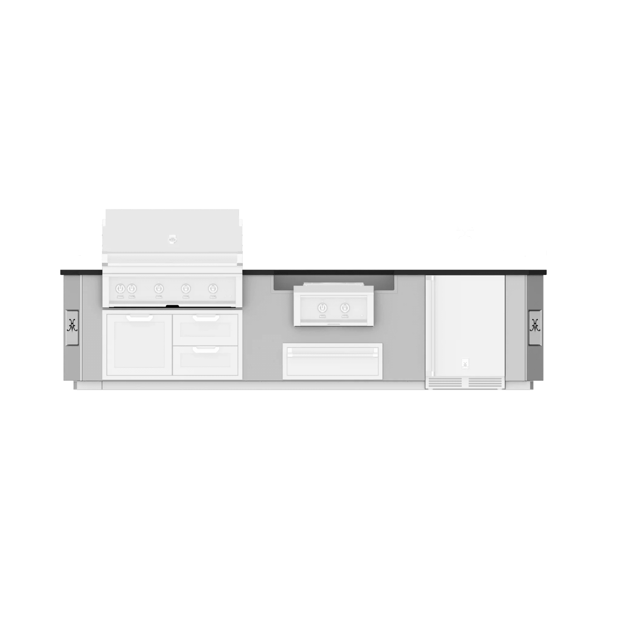 Hestan 12 Ft. GE Series Kitchen Island with Power Burner Cutout - GESP12 - by Hestan | Buy at Agent BBQ