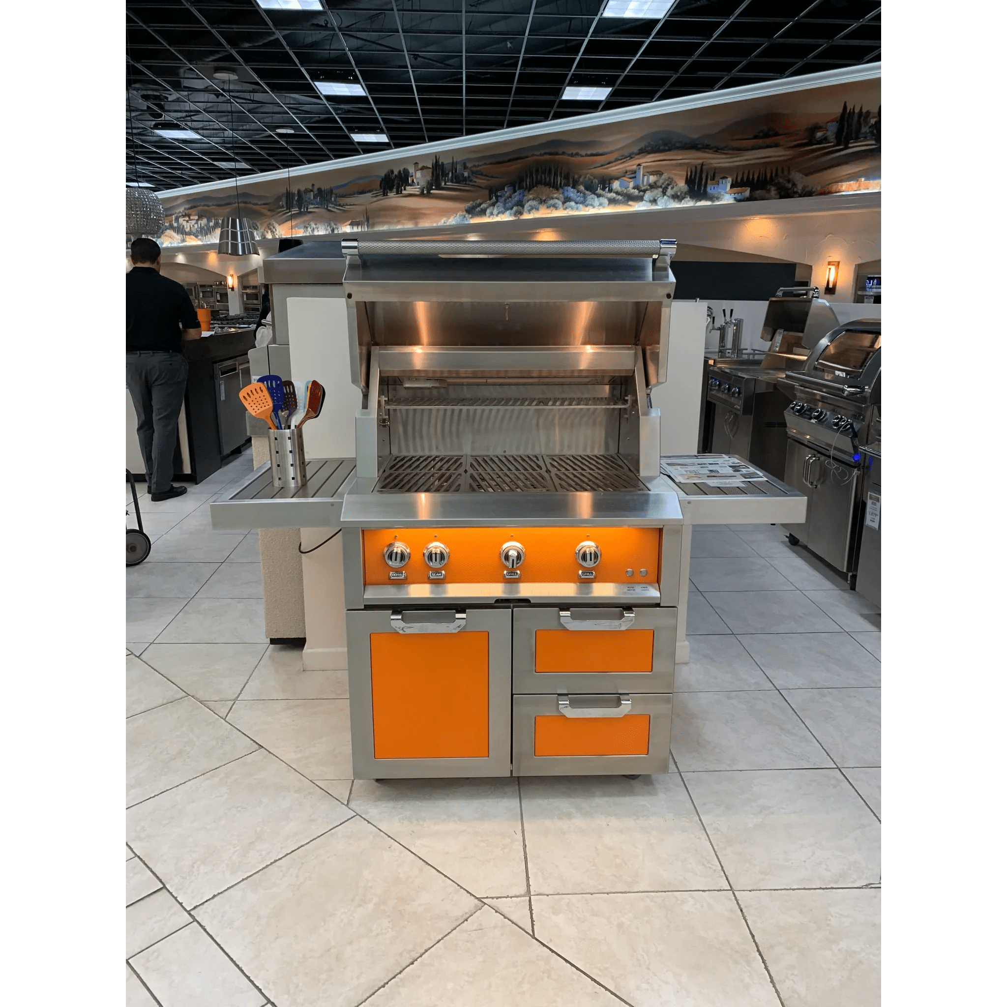 Hestan 36" GCR Series Outdoor Tower Cart with Door & Double Drawer - GCR36 - by Hestan | Buy at Agent BBQ