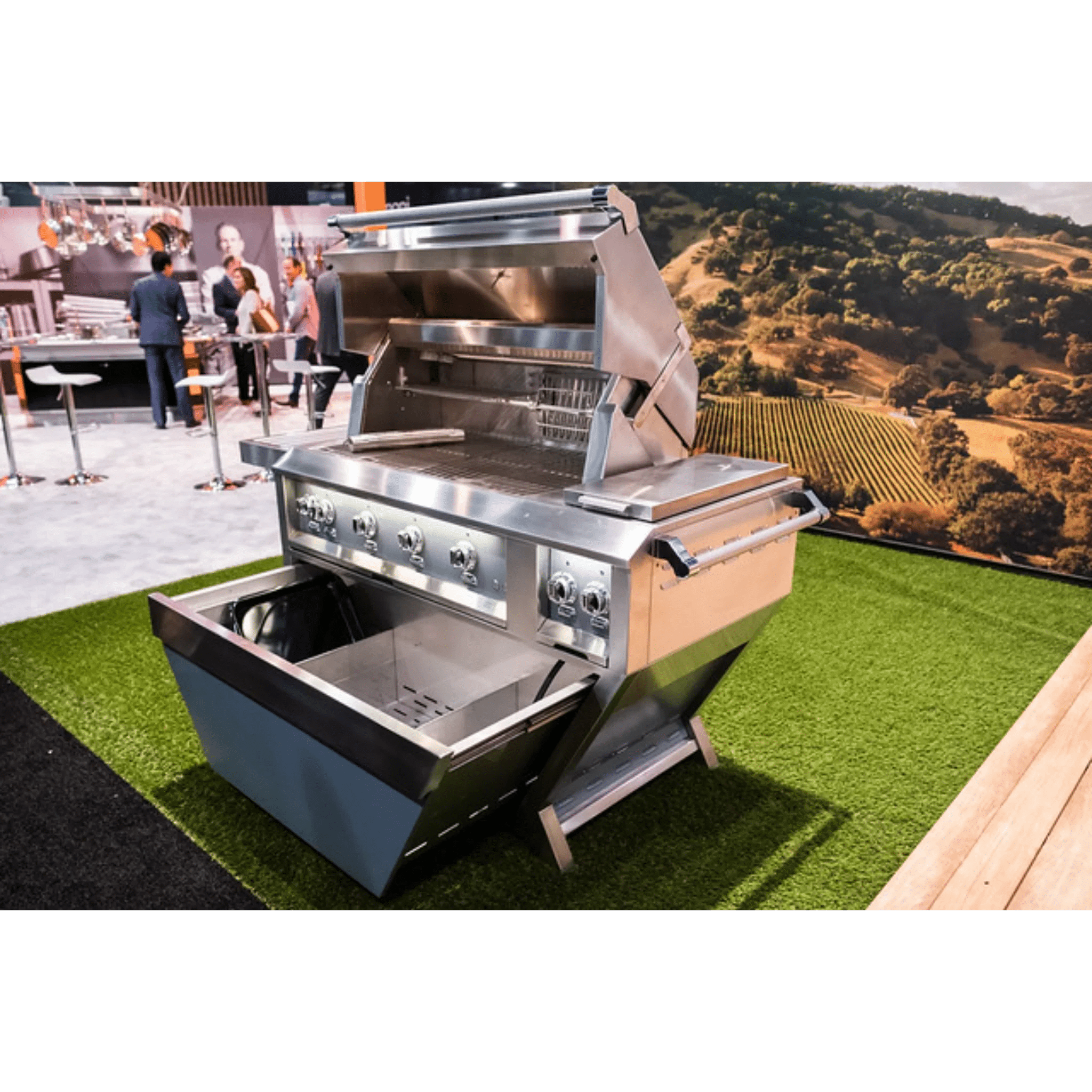 Hestan 42" Deluxe Freestanding Grill with Double Side Burner - GBR42CX2 - by Hestan | Buy at Agent BBQ
