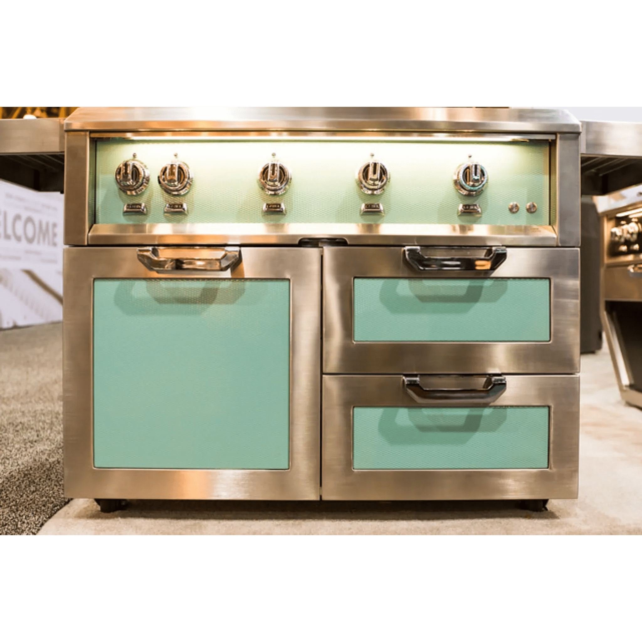 Hestan 42" GCR Series Outdoor Tower Cart with Door & Double Drawer - GCR42 - by Hestan | Buy at Agent BBQ