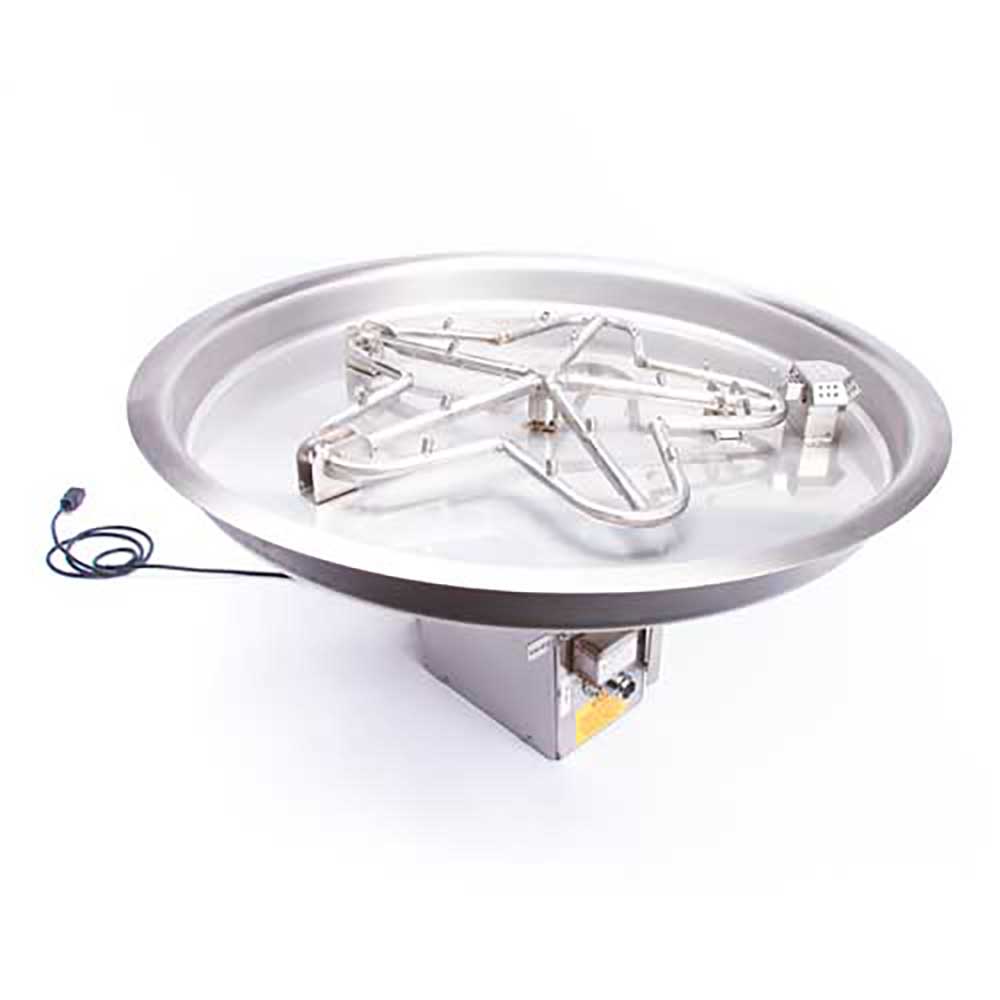 Round Drop - In Torpedo Fire Pit Burner Kit - On/Off Electronic Ignition by HPC Fire - Fire Pit Electronic Ignition Burner kits by HPC Fire | Buy at Agent BBQ