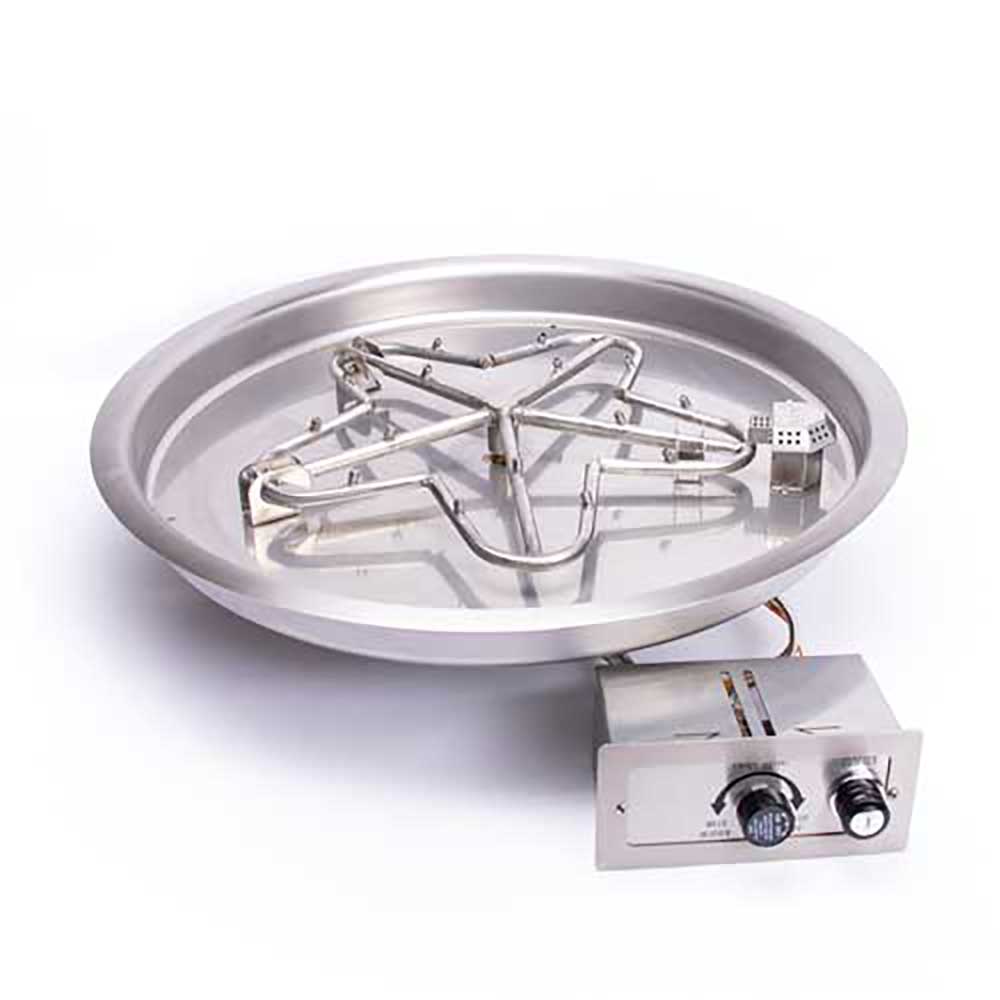 Round Drop - In Torpedo Fire Pit Burner Kit Push Button Ignition by HPC Fire - Fire Pit Push Button Spark Ignition Burner Kits by HPC Fire | Buy at Agent BBQ