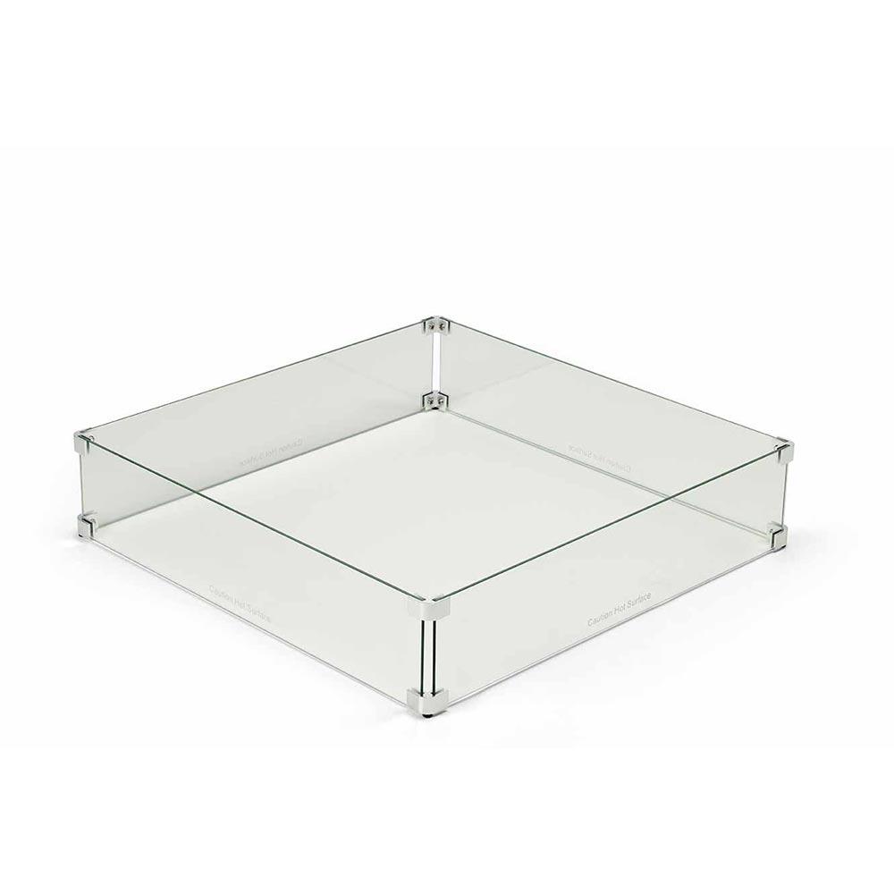 Square Fire Pit Glass Wind Guard by HPC Fire - Fire Pit Windguards by HPC Fire | Buy at Agent BBQ