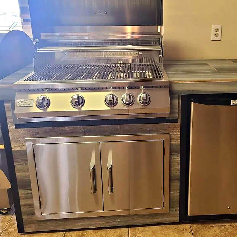 Kokomo Grills 30 Inch Stainless Steel Double Access Doors - KO - ADD30 - Outdoor Kitchen Cabinets by Kokomo Grills | Buy at Agent BBQ
