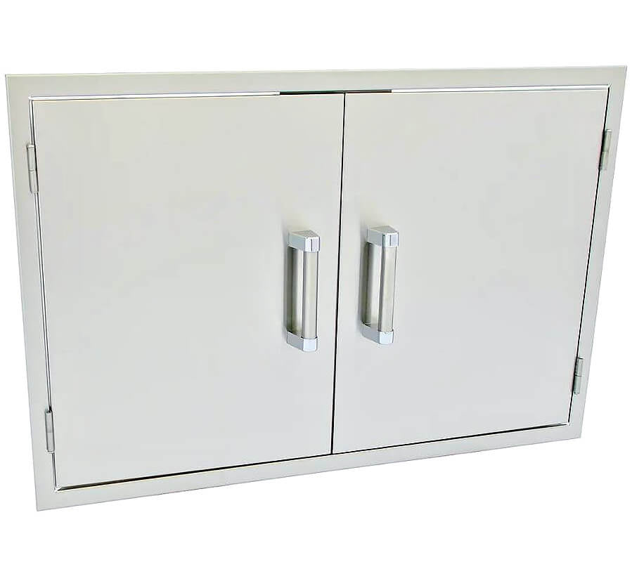 Kokomo Grills 30 Inch Stainless Steel Double Access Doors - KO - ADD30 - Outdoor Kitchen Cabinets by Kokomo Grills | Buy at Agent BBQ