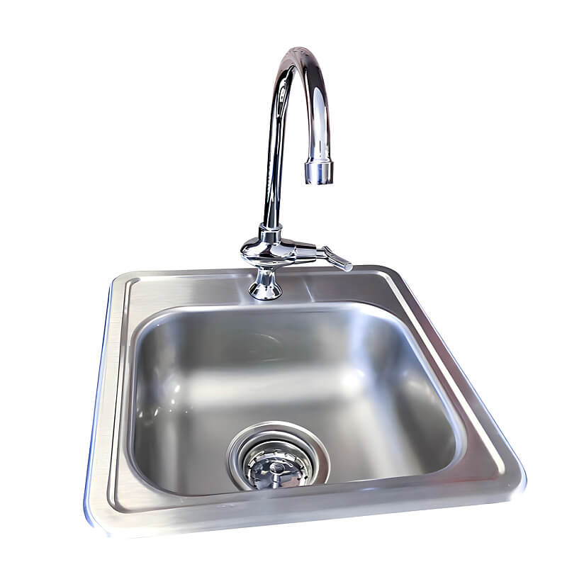KoKoMo Grills Built - In 15 - Inch Outdoor Kitchen Sink - KO - SINK - Outdoor Sink by Kokomo Grills | Buy at Agent BBQ