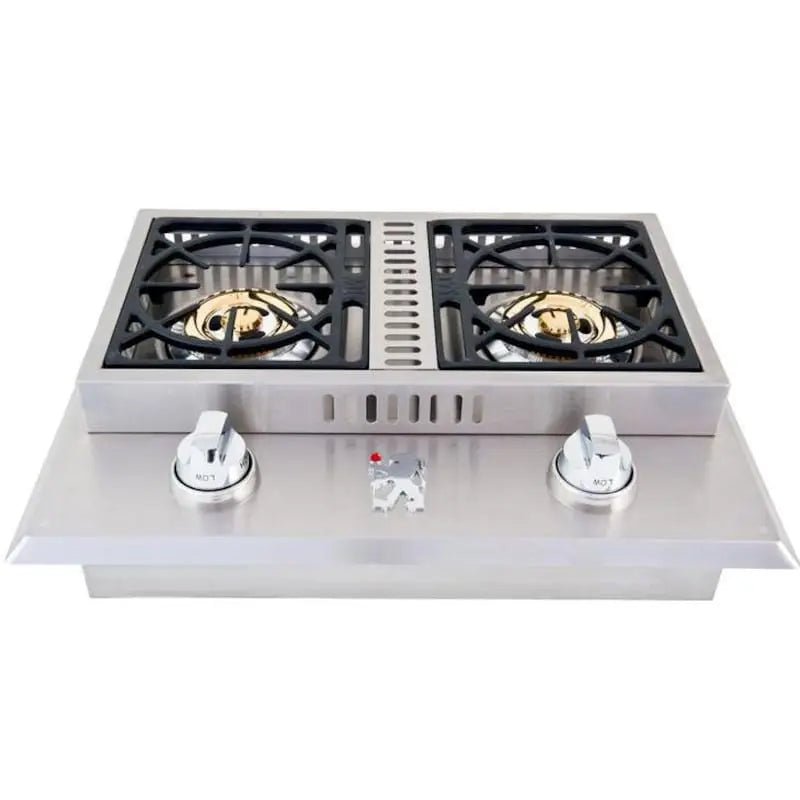 Lion Stainless Steel Drop - In Double Side Burner - by Lion Premium Grills | Buy at Agent BBQ