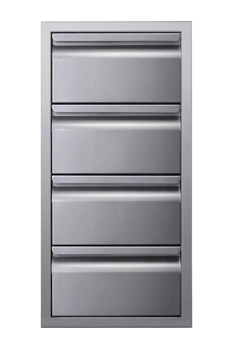 Memphis Grills 15" Built - In Four Drawer Stack - VGC15DB4 - Outdoor Kitchens by Memphis Grills | Buy at Agent BBQ