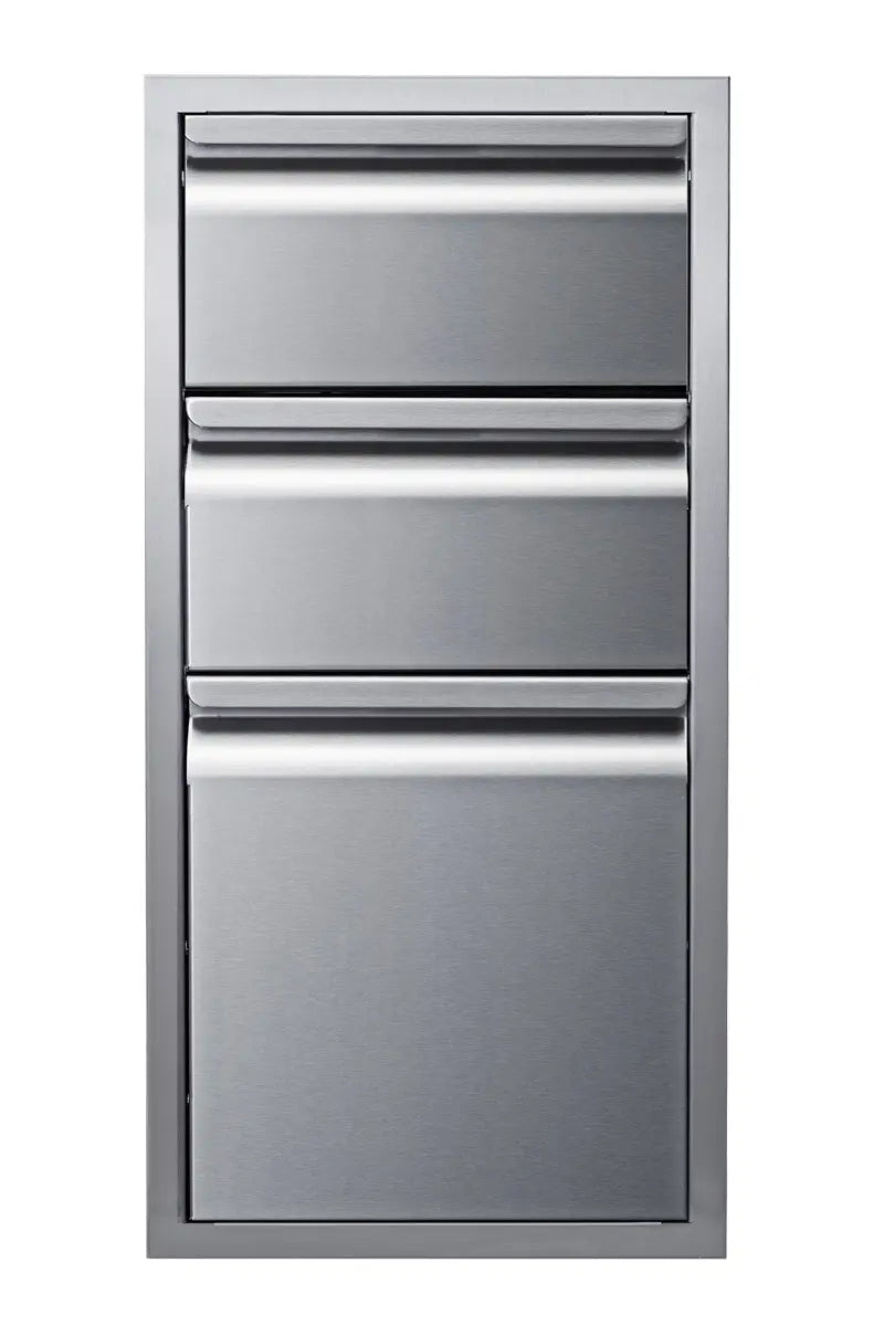 Memphis Grills 15" Three Drawer Stack - VGC15DB3 - Outdoor Kitchens by Memphis Grills | Buy at Agent BBQ