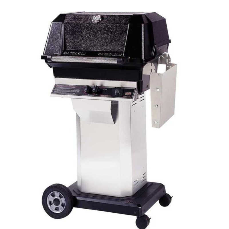 MHP JNR4DD Gas Grill With Stainless Steel Shelves And SearMagic Grids On Stainless Cart - Freestanding Gas Grill by MHP | Buy at Agent BBQ
