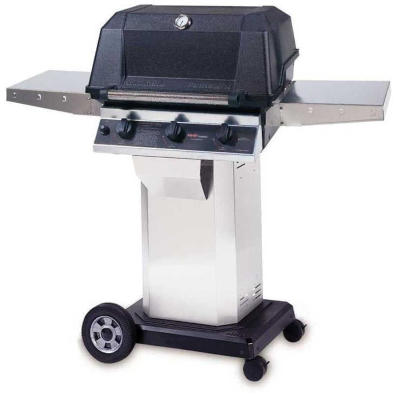 MHP Tri - Burn W3G4DD Gas Grill With SearMagic Grids On Stainless Cart - Freestanding Gas Grill by MHP | Buy at Agent BBQ