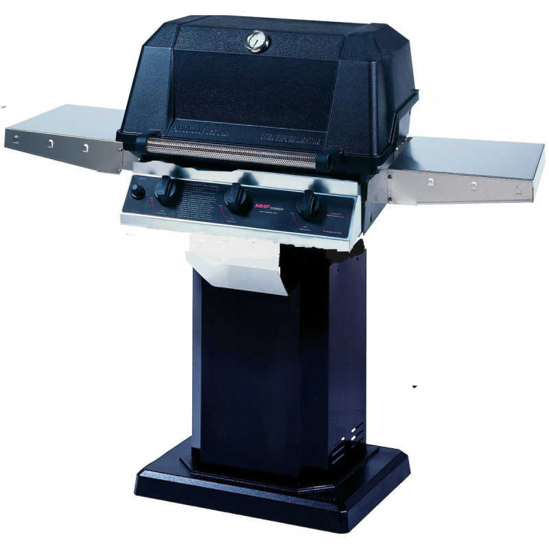 MHP WHRG4DD Hybrid Gas Grill W/ SearMagic Grids On Black Patio Base - by MHP | Buy at Agent BBQ