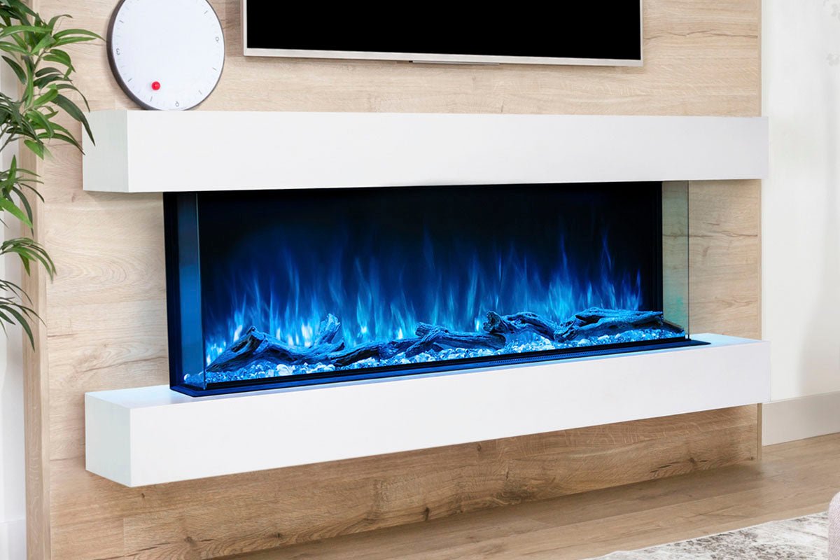 Modern Flames Landscape Pro 58'' Electric Fireplace Wall Mount Studio Suite | White Ready to Paint - Electric Fireplace by Modern Flames | Buy at Agent BBQ