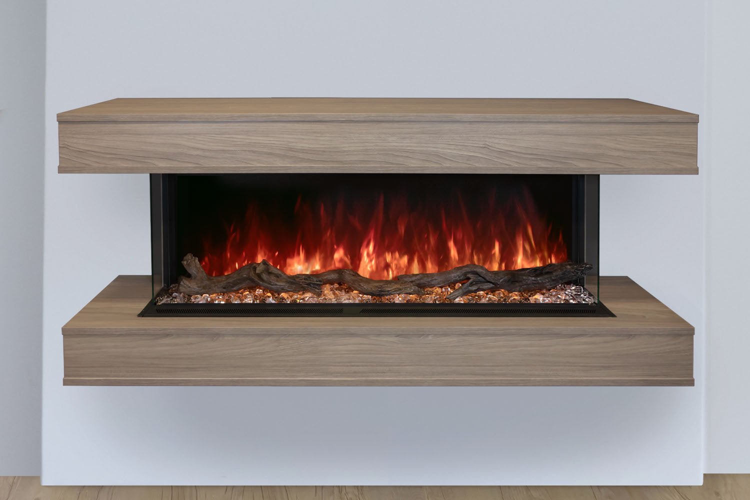 Modern Flames Landscape Pro 58" Studio Suite Wall Mount Mantel Package | Coastal Sand - Electric Fireplace by Modern Flames | Buy at Agent BBQ