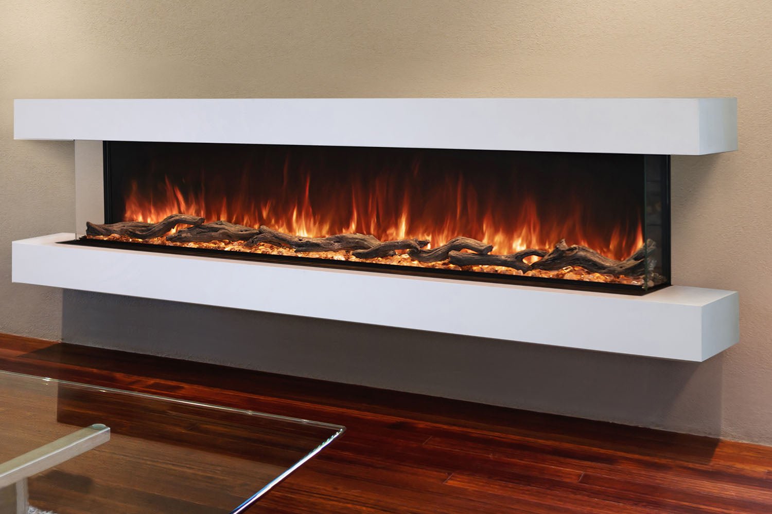 Modern Flames Landscape Pro 82'' Electric Fireplace Wall Mount Studio Suite | White Ready to Paint - Electric Fireplace by Modern Flames | Buy at Agent BBQ