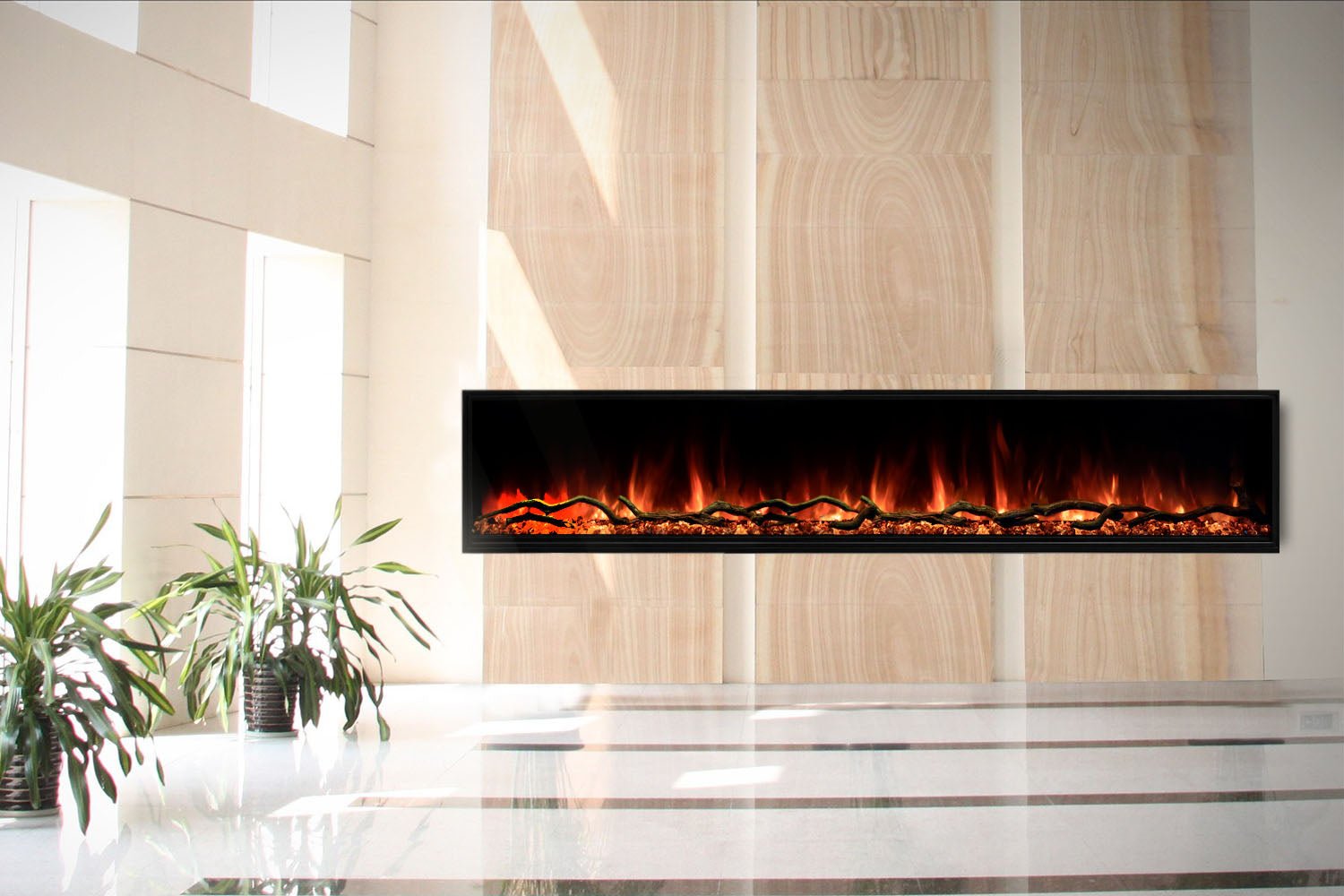 Modern Flames Landscape Pro Slim 96" Built In Linear Electric Fireplace - Electric Fireplace by Modern Flames | Buy at Agent BBQ