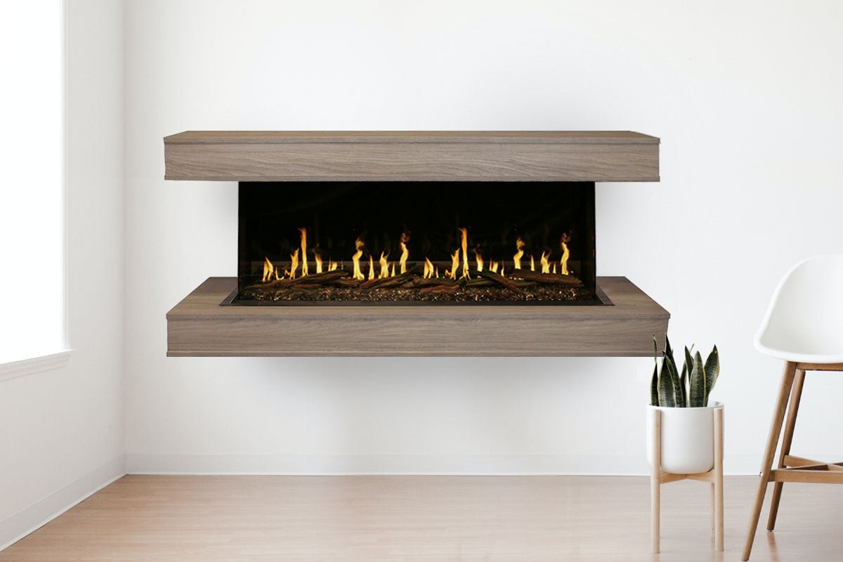 Modern Flames Orion Multi 64" Heliovision Electric Fireplace Wall Mount Studio Suite | Coastal Sand - Electric Fireplace by Modern Flames | Buy at Agent BBQ