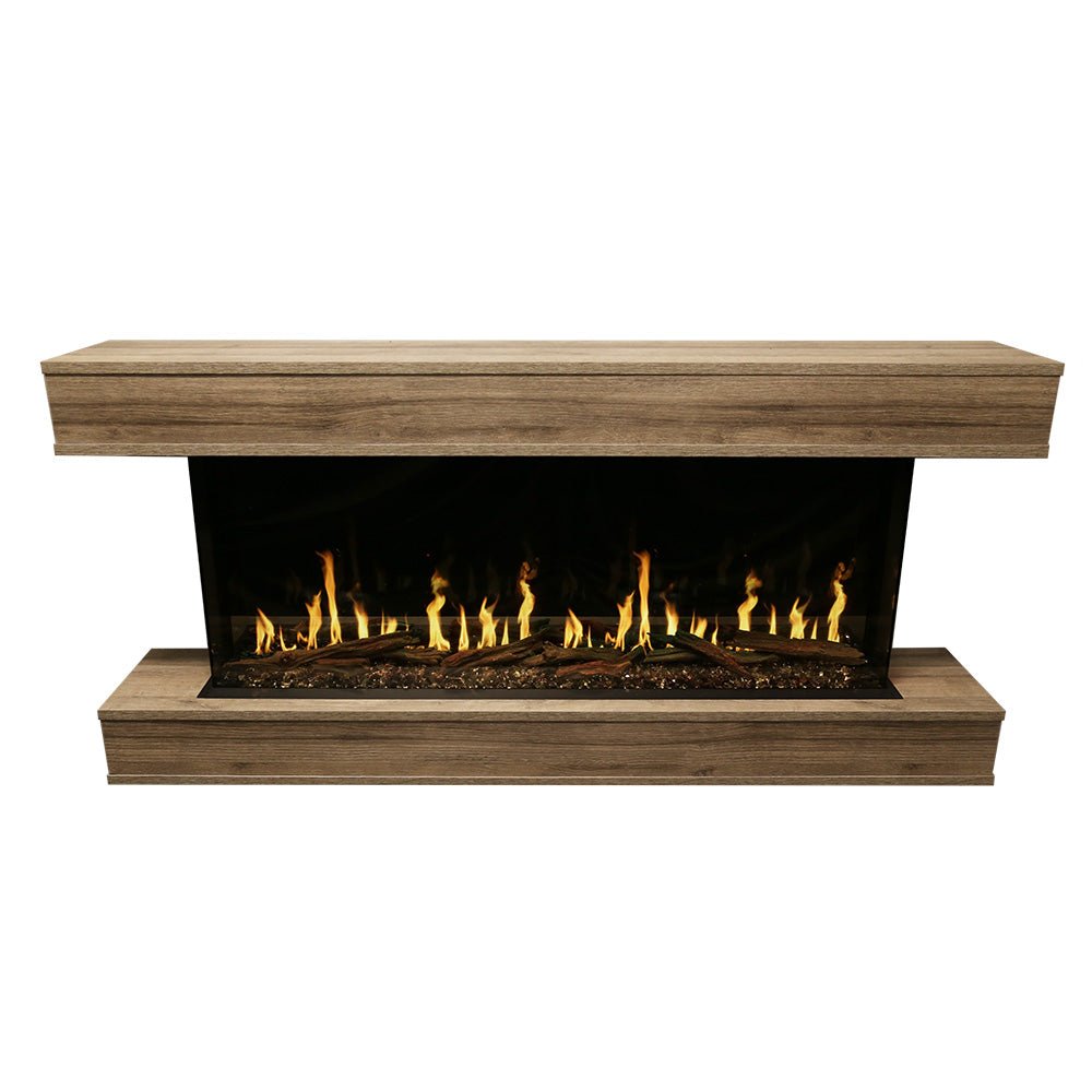 Modern Flames Orion Multi 76 - Inch Three - Sided Electric Fireplace with Allwood Wall System - Hearth : Electric Fireplace by Modern Flames | Buy at Agent BBQ