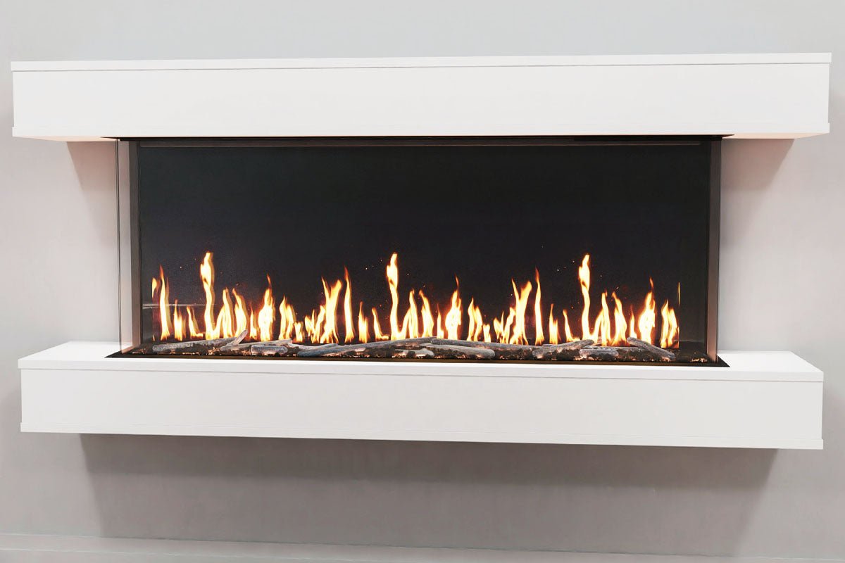 Modern Flames Orion Multi 88" Heliovision Electric Fireplace Wall Mount Studio Suite | White Ready to Paint - Electric Fireplace by Modern Flames | Buy at Agent BBQ