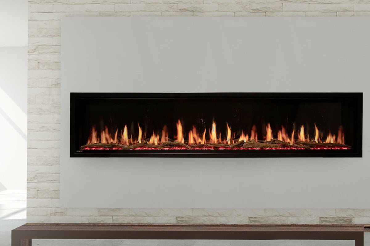 Modern Flames Orion Slim 100" Heliovision Virtual Recessed / Wall Mount Electric Fireplace - Electric Fireplace by Modern Flames | Buy at Agent BBQ