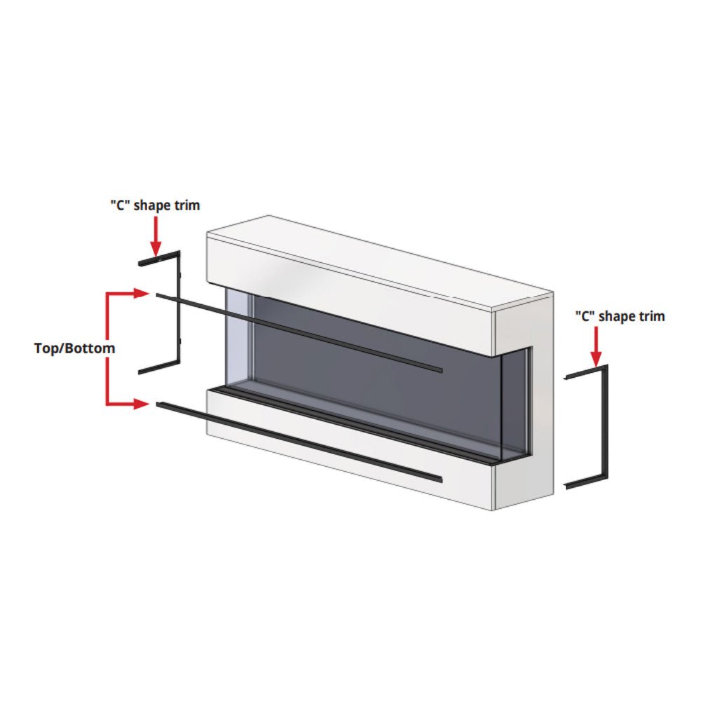 Modern Flames Trim Kit for Landscape Pro Multi Electric Fireplaces - Hearth : Accessory by Modern Flames | Buy at Agent BBQ
