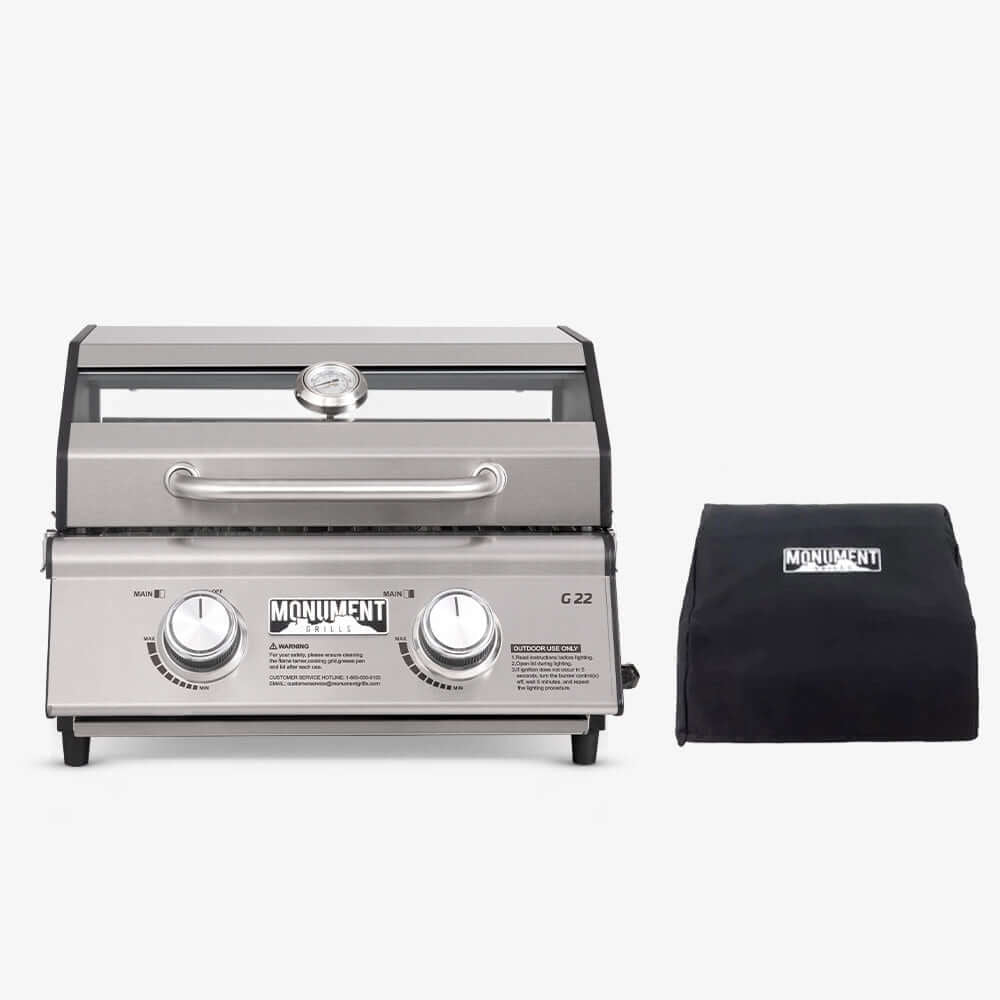 Monument Grills - Stainless Tabletop Propane Gas Grill - G22 - by Monument Grills | Buy at Agent BBQ