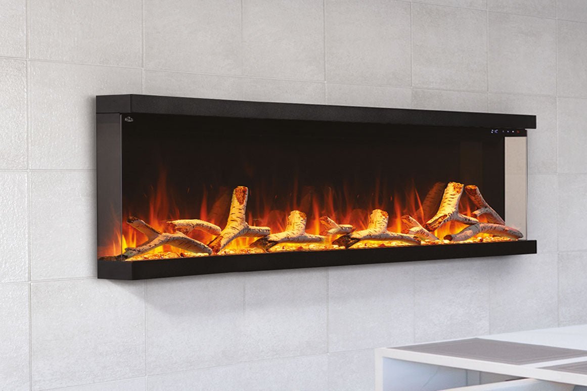 Napoleon Astound 74" FlexMount Smart Multi - Side Wall Mount | Recessed Electric Fireplace - Multi - Side View Electric Fireplace by Napoleon | Buy at Agent BBQ