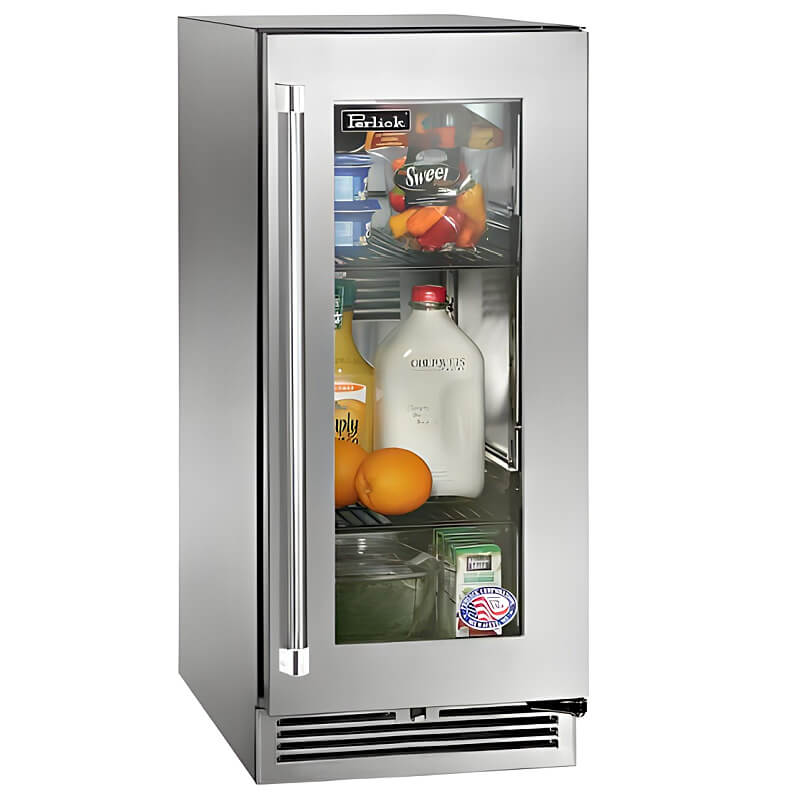 Perlick 15 - Inch Signature Series Stainless Steel Glass Door Outdoor Refrigerator - HP15RO - 4 - by Perlick | Buy at Agent BBQ
