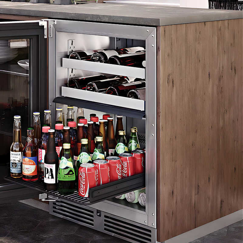 Perlick 24 - Inch Signature Series Glass Door Dual Zone Outdoor Refrigerator/Wine Reserve w/ Lock - HP24CO - 4 - 3 - by Perlick | Buy at Agent BBQ
