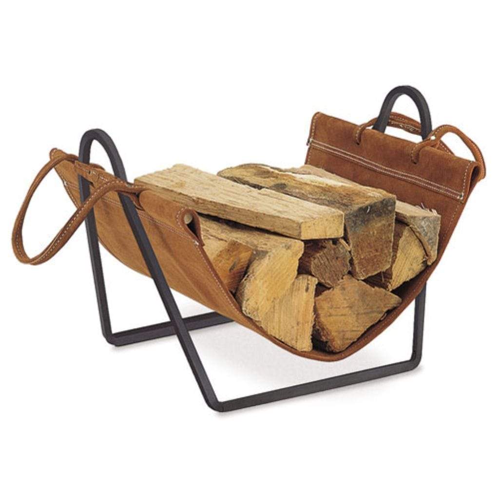 Pilgrim - 24" Black Traditions Wood Holder with Suede Carrier - by Pilgrim Home & Hearth | Buy at Agent BBQ