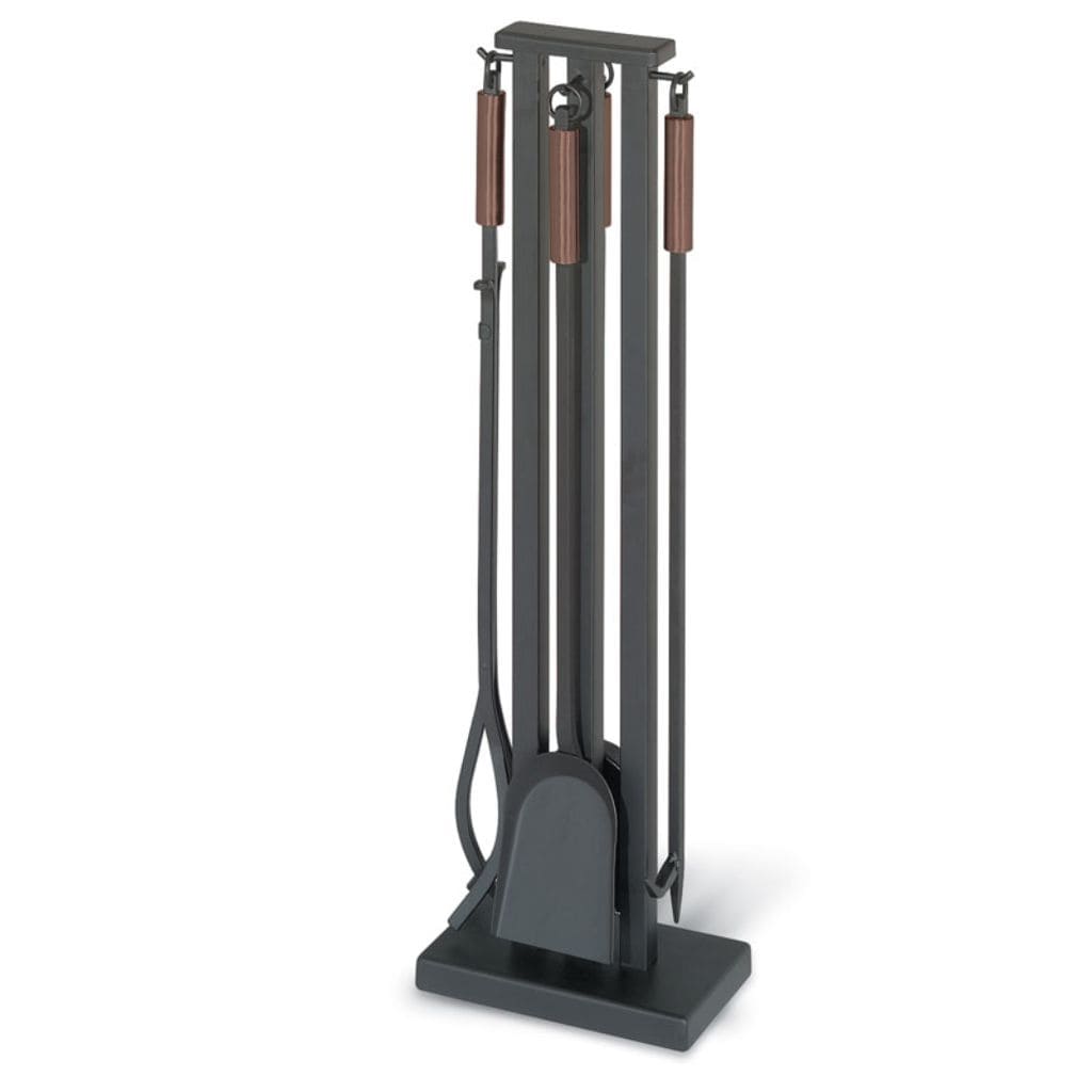 Pilgrim - 32" 4 - Piece Burnished Bronze Handles Contemporary Tool Set - by Pilgrim Home & Hearth | Buy at Agent BBQ