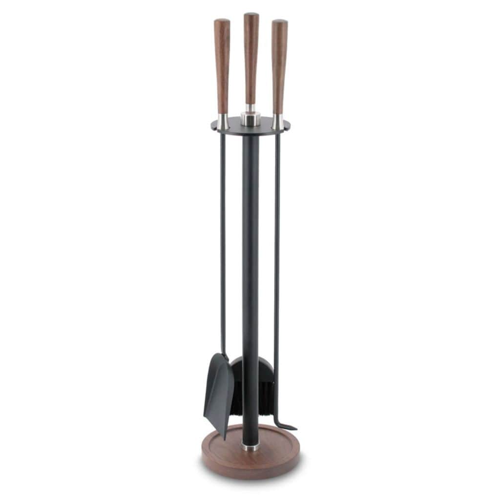Pilgrim - 34" 4 - Piece New Haven Walnut Handle Tool Set Soft Nickel - by Pilgrim Home & Hearth | Buy at Agent BBQ