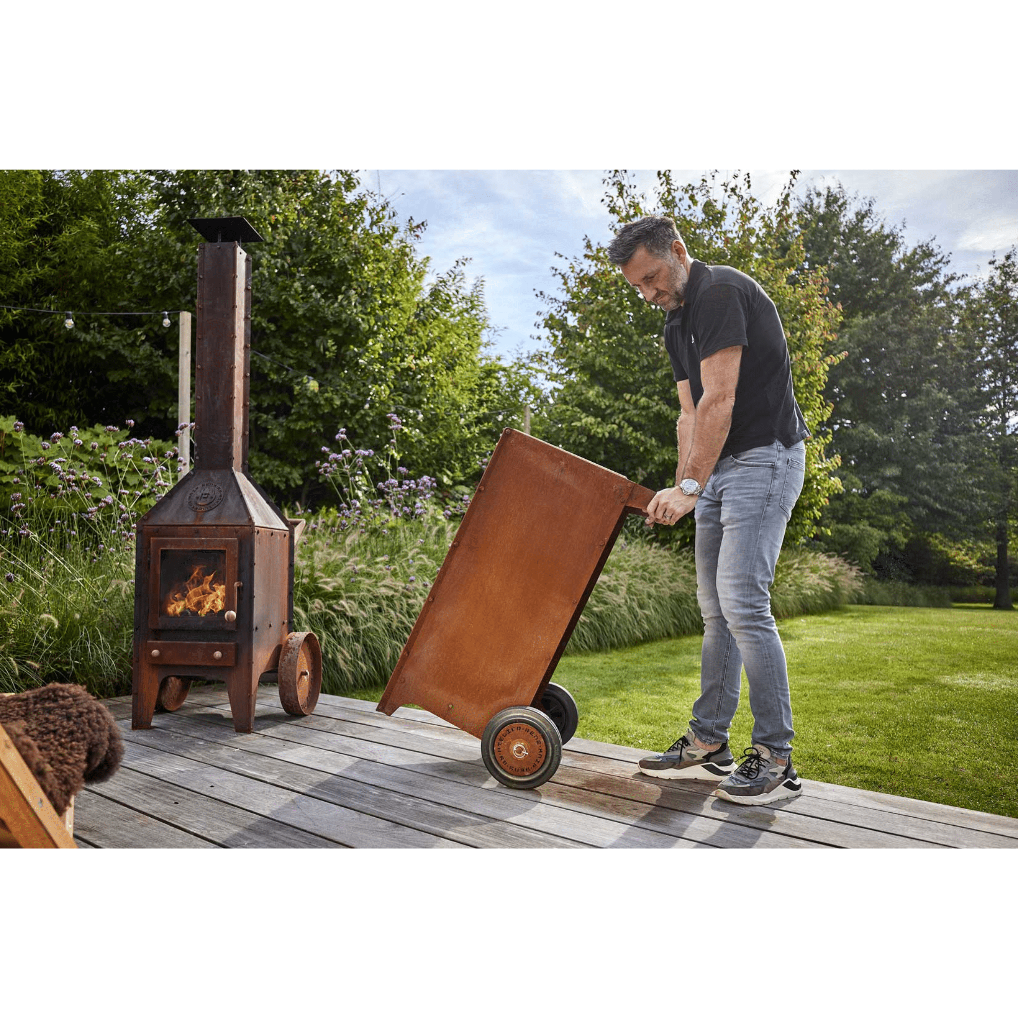 RB73 Ker 2mm CorTen Steel Wood Storage - by RB73 | Buy at Agent BBQ