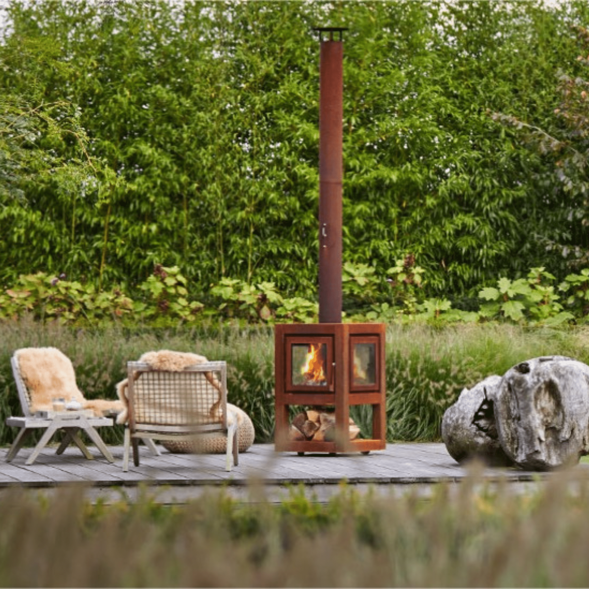 RB73 Quaruba CorTen Steel Mobile Base - by RB73 | Buy at Agent BBQ