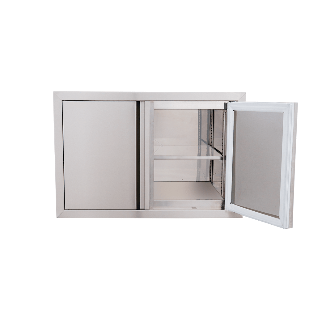 Double Door with Pantry Shelves - Fully Enclosed - VDP1 - Access Drawers by Renaissance Cooking Systems | Buy at Agent BBQ