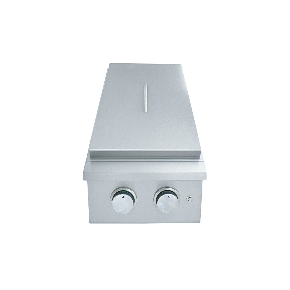 Premier Double Side Burner w/ LED Lights - RJCSSBL - Side Burners by Renaissance Cooking Systems | Buy at Agent BBQ