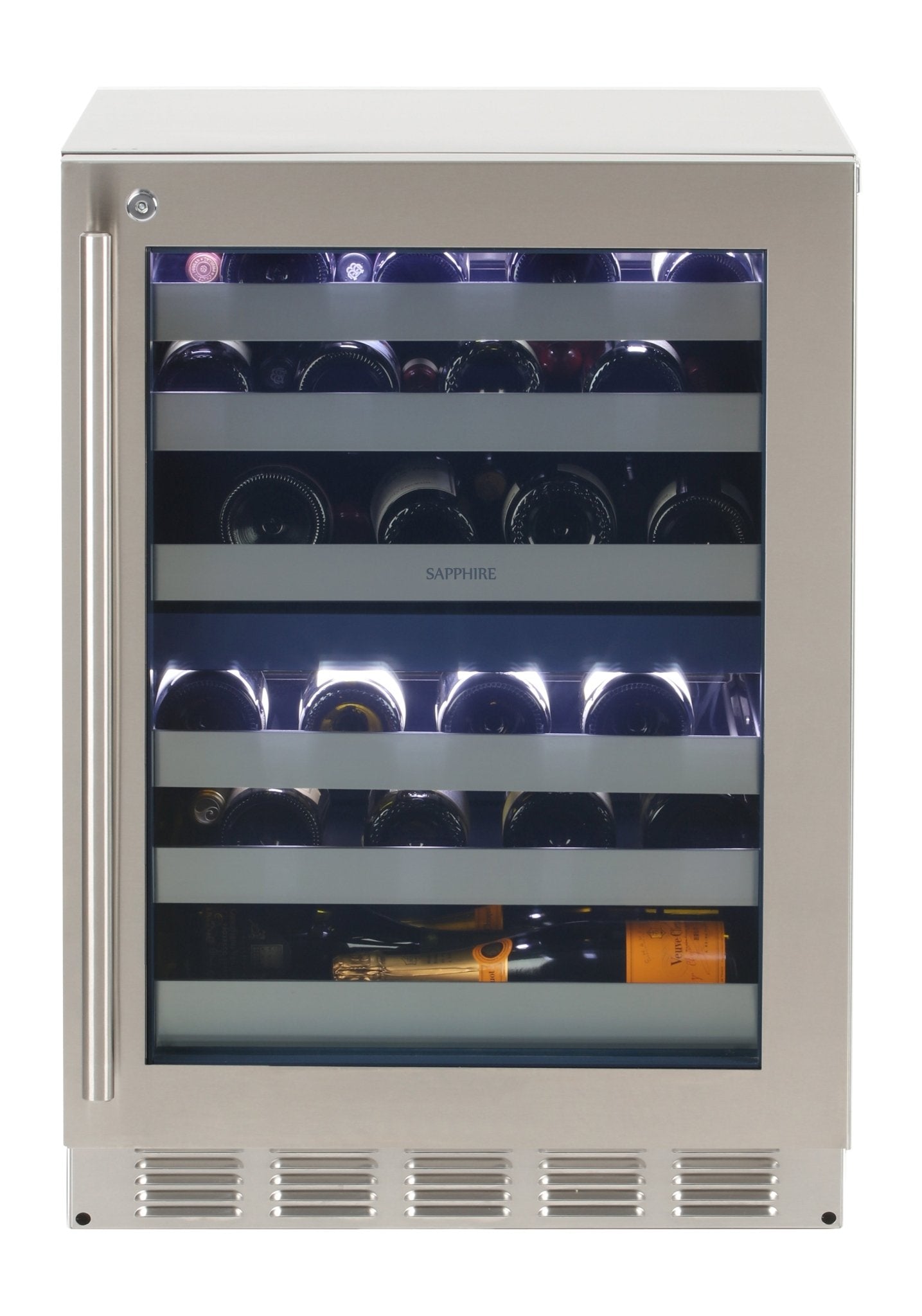 Sapphire Series 5 Indoor Dual Zone Wine Refrigerator, 43 Bottle Capacity - SW24DZSS - Wine Cooler by Sapphire | Buy at Agent BBQ