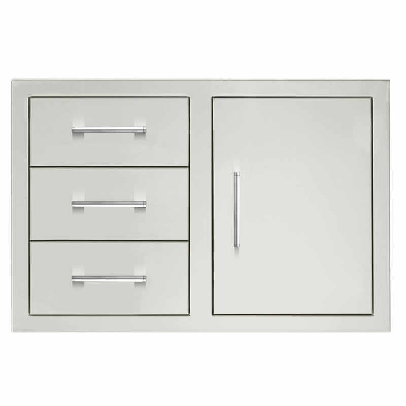 TrueFlame 33 Inch Flush Mount Triple Drawer and Access Door Combo - TF - DC3 - 33 - A - by TrueFlame | Buy at Agent BBQ