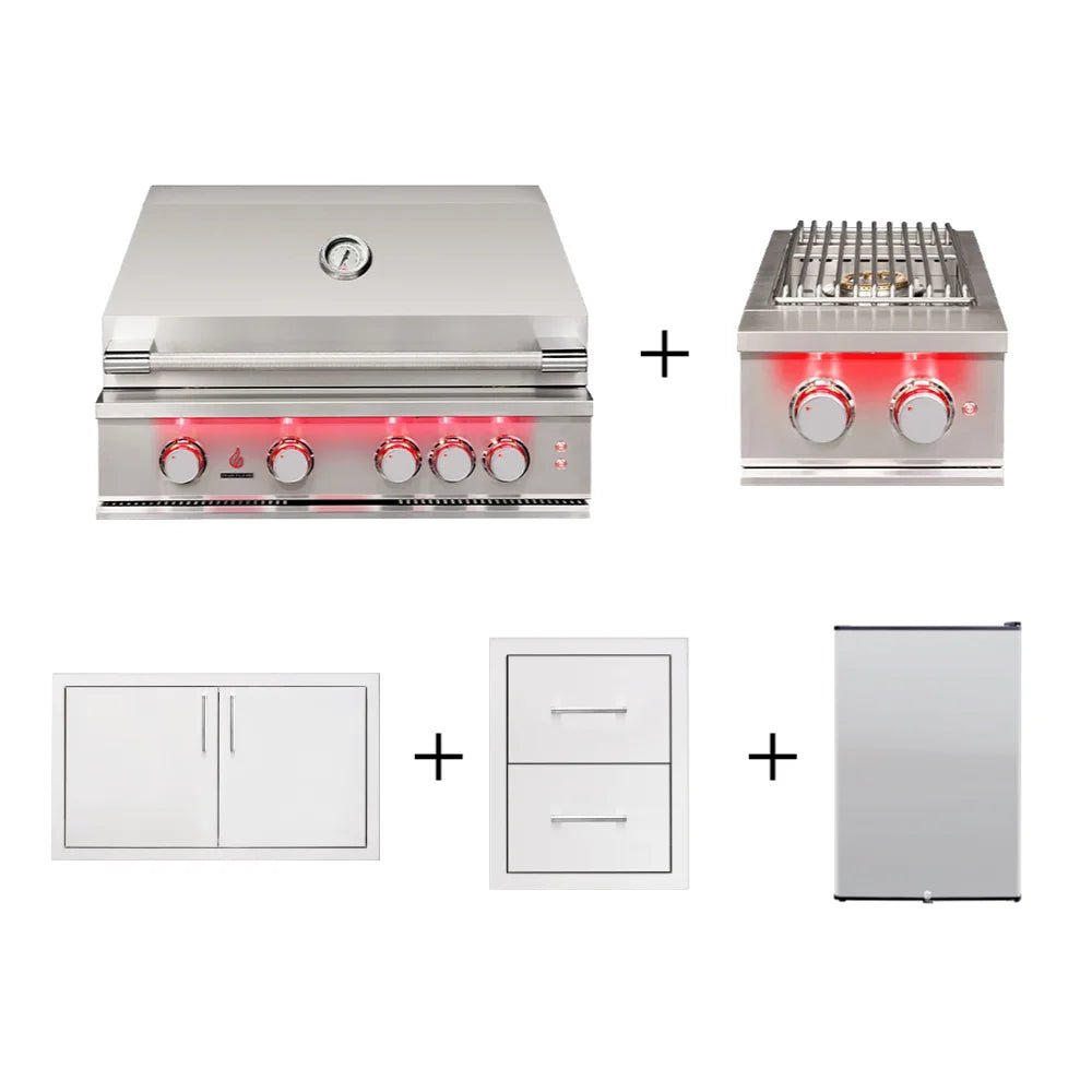 TrueFlame 5 Piece 32" Grill Outdoor Kitchen Package - by TrueFlame | Buy at Agent BBQ